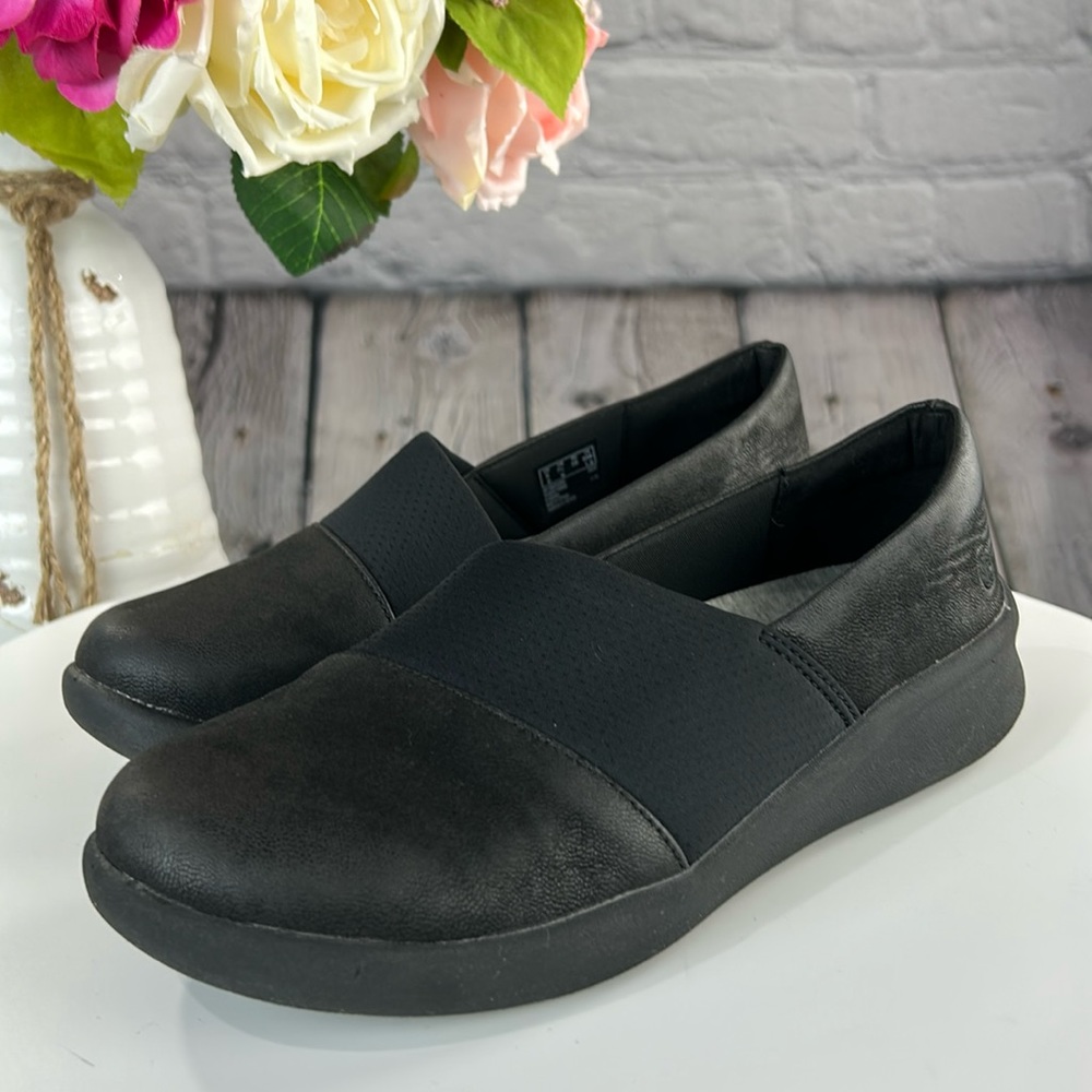 CLARKS CLOUDSTEPPERS SILLIAN 2.0 MOON Black Slip On Lightweight Loafers Flats